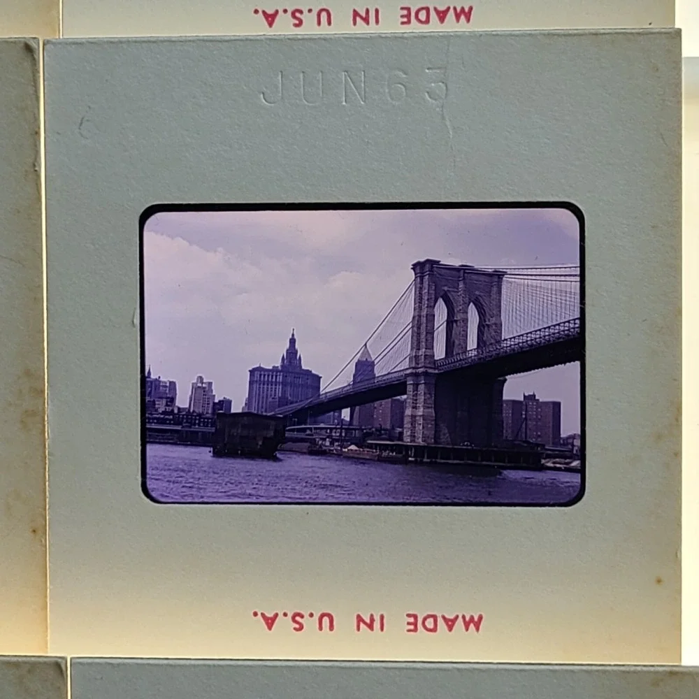 Lot of 27 Kodachrome Slide NYC Skyline Polo Grounds Pan-Am Planes Travel Bermuda